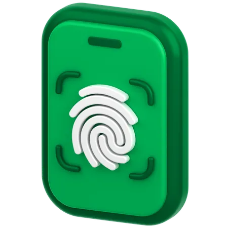 Mobile Fingerprint  3D Icon