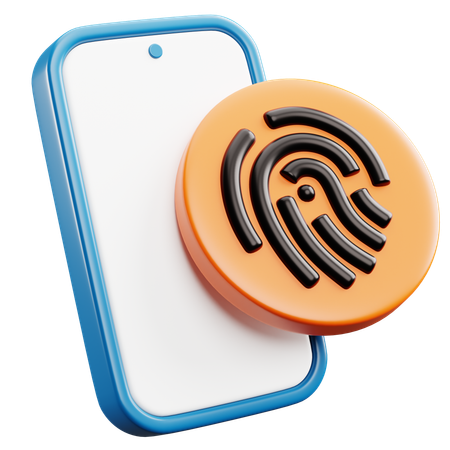 Mobile Fingerprint Lock  3D Icon