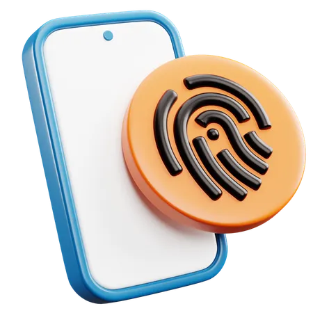 Mobile Fingerprint Lock  3D Icon