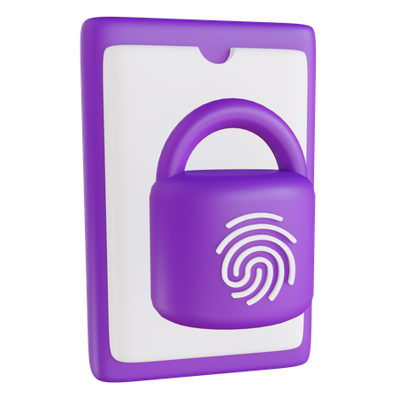 Mobile Fingerprint Lock  3D Icon