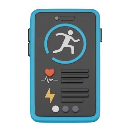 Mobile Fitness App  3D Icon