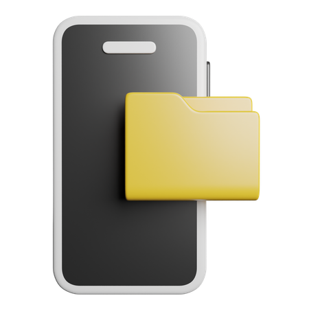 Mobile Folder  3D Icon