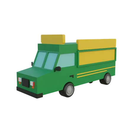 Mobile Food Truck  3D Illustration