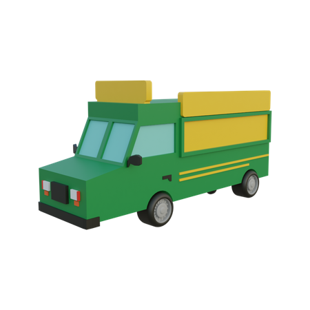 Mobile Food Truck 3D Illustration