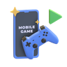 3d mobile phone game illustration