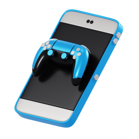 Mobile gaming  3D Illustration