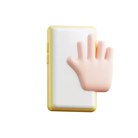 Mobile gesture  3D Illustration