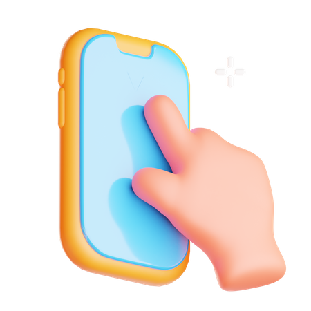 Mobile gesture  3D Illustration