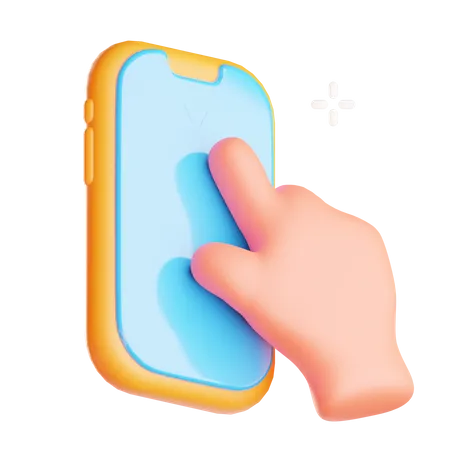 Mobile gesture  3D Illustration