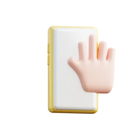 Mobile gesture 3D Illustration