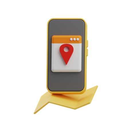 Mobile Gps  3D Icon