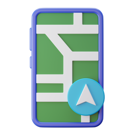 Mobile GPS  3D Icon