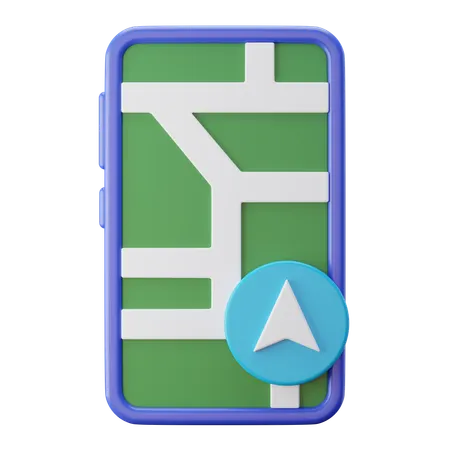 Mobile GPS  3D Icon