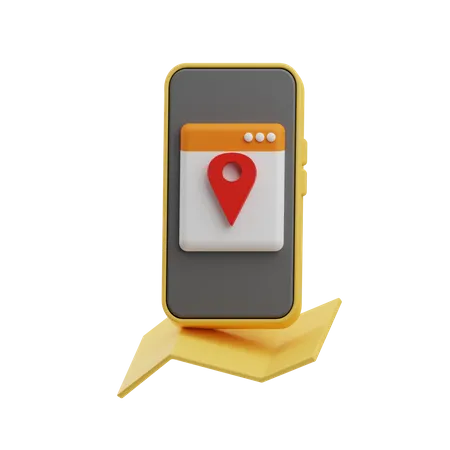 Mobile Gps  3D Icon