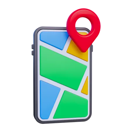 Mobile GPS  3D Icon