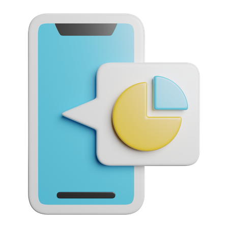 Mobile Graph  3D Icon