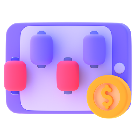 Mobile Graph Analysis  3D Icon