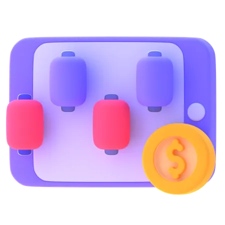 Mobile Graph Analysis  3D Icon