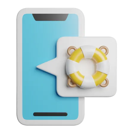 모바일 도움말  3D Icon