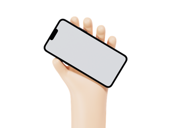 Mobile Holding Gesture  3D Icon