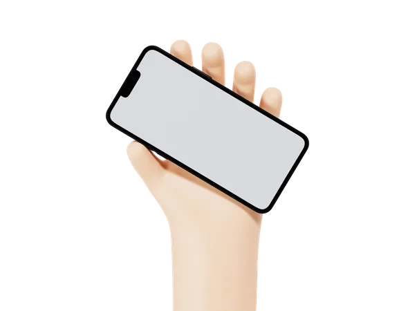 Mobile Holding Gesture  3D Icon