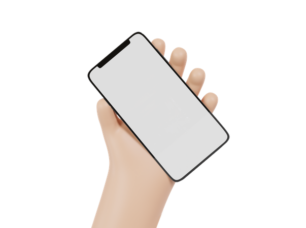 Mobile Holding Gesture  3D Icon