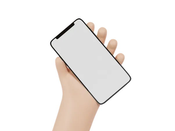 Mobile Holding Gesture  3D Icon