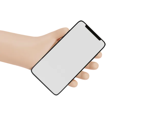 Mobile Holding Gesture  3D Icon