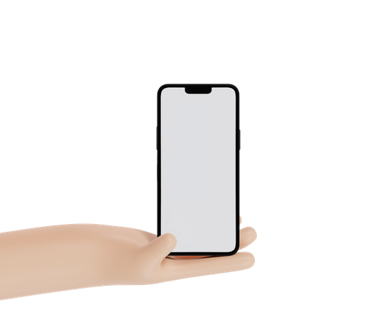 Mobile Holding Gesture  3D Icon