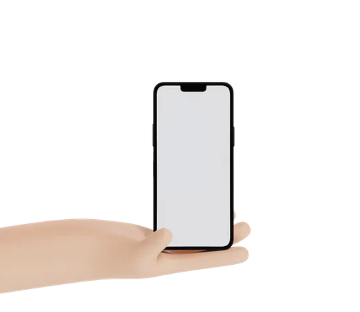 Mobile Holding Gesture  3D Icon