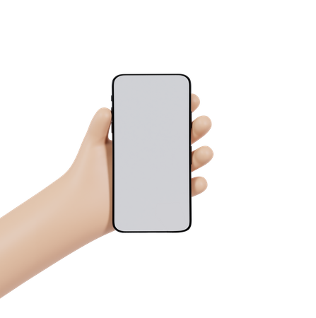 Mobile Holding Gesture  3D Icon