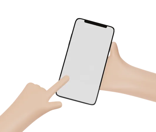 Mobile Holding Gesture  3D Icon