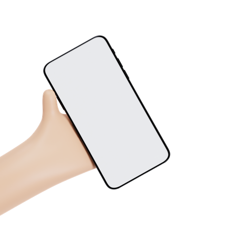 Mobile Holding Gesture  3D Icon