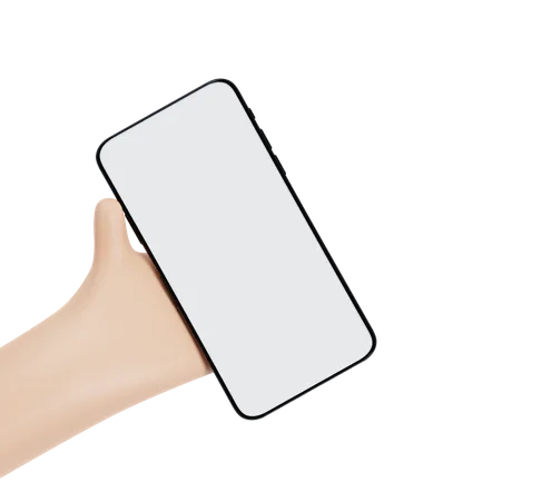 Mobile Holding Gesture  3D Icon