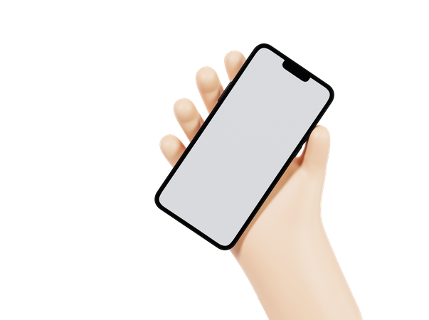 Mobile Holding Gesture  3D Icon