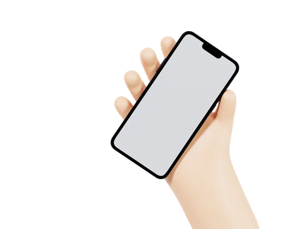 Mobile Holding Gesture  3D Icon