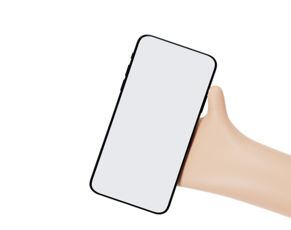 Mobile Holding Gesture  3D Icon