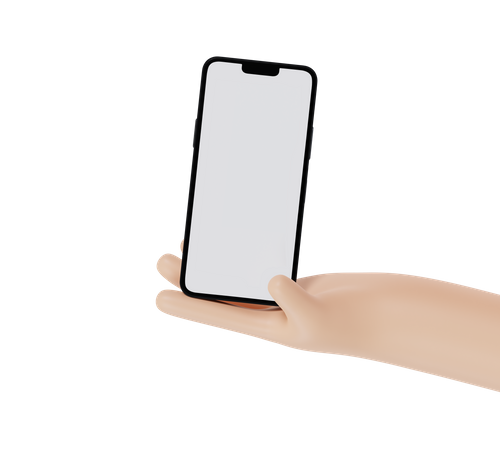 Mobile Holding Gesture  3D Icon