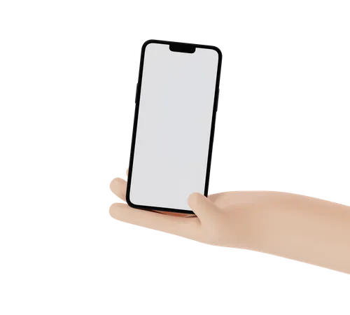 Mobile Holding Gesture  3D Icon