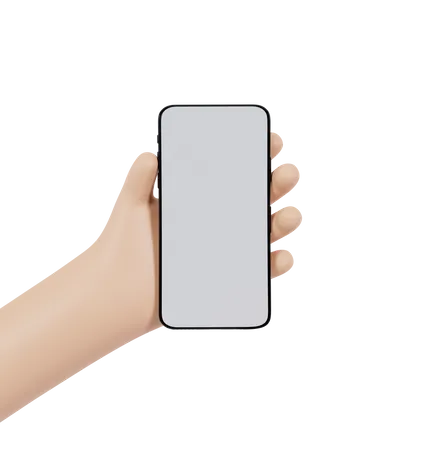 Mobile Holding Gesture 3D Icon