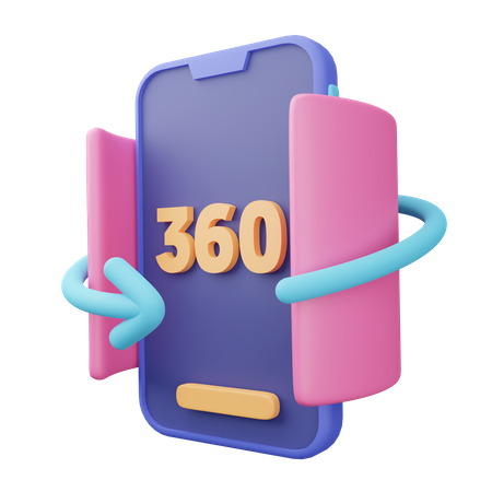 Mobile image with 360 rotation 3D Illustration