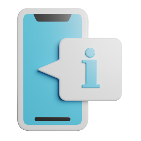 Informations mobiles  3D Icon
