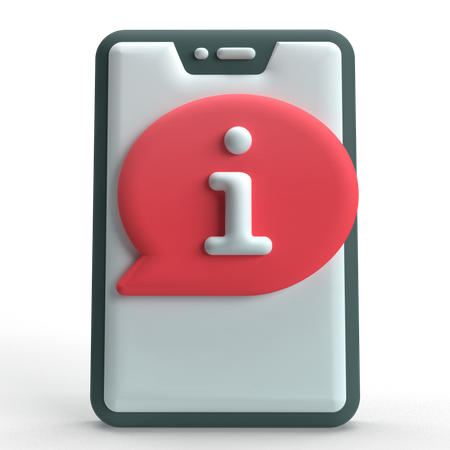 모바일 정보  3D Icon
