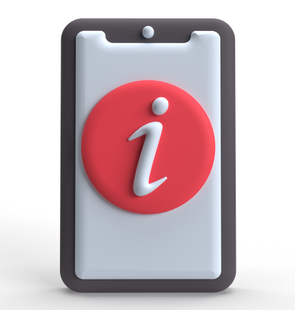 Mobile Info  3D Icon