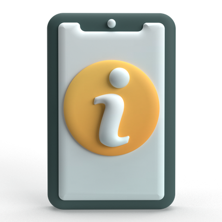Mobile Info  3D Icon
