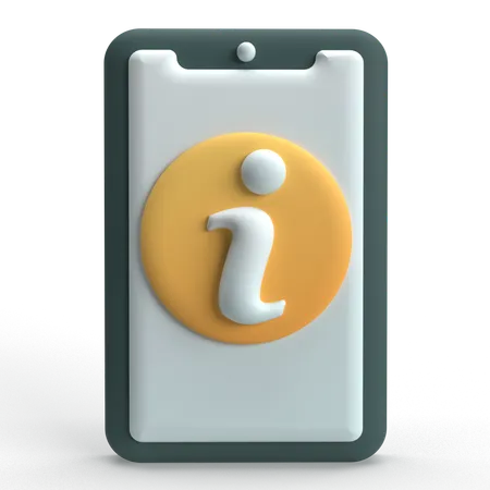 Mobile Info  3D Icon