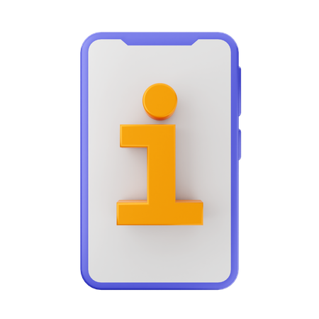 Mobile Info  3D Icon