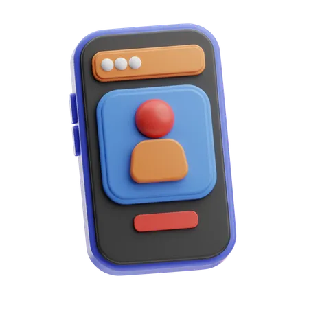 Mobile Interface 3D Icon