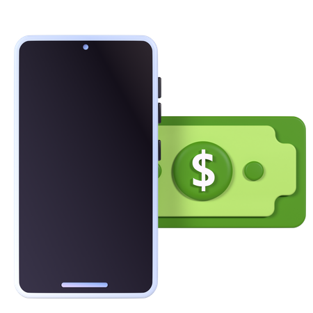 Mobiles Investieren  3D Icon