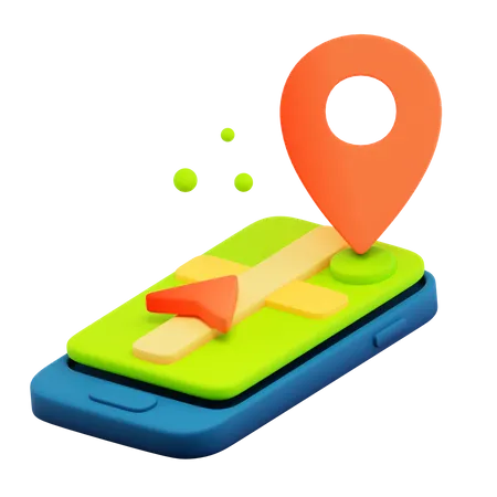 Mobile Karte  3D Icon